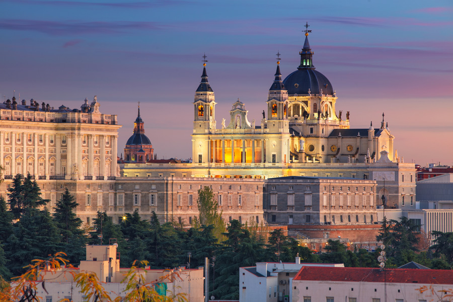 Almudena cathedral in Madrid, Spain