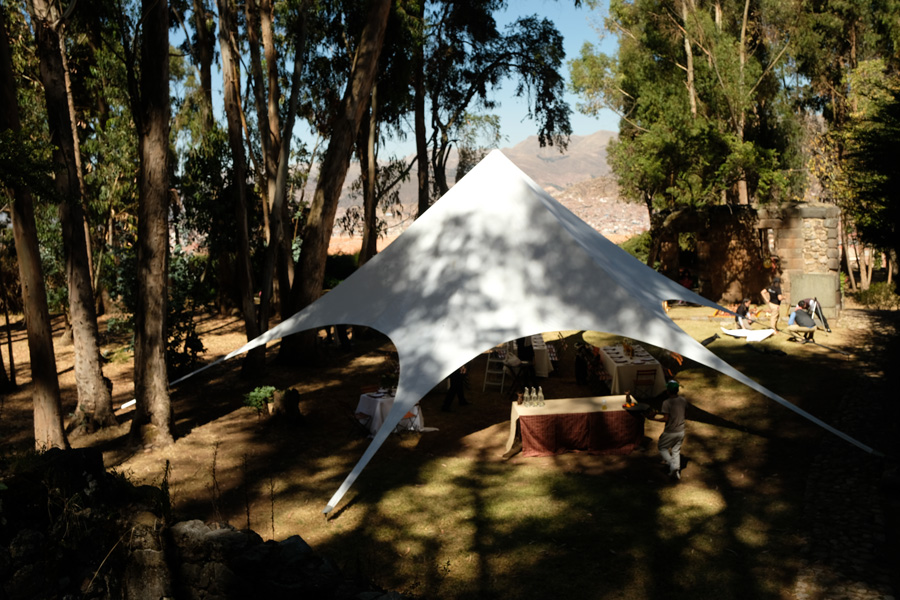Nat Geo Expeditions - Tierra Sagrada Incas - Big tent in the woods