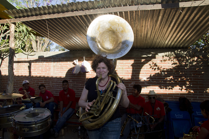 Mary Ellen Mark worshop at Oaxaca 2013 - Student with instrument